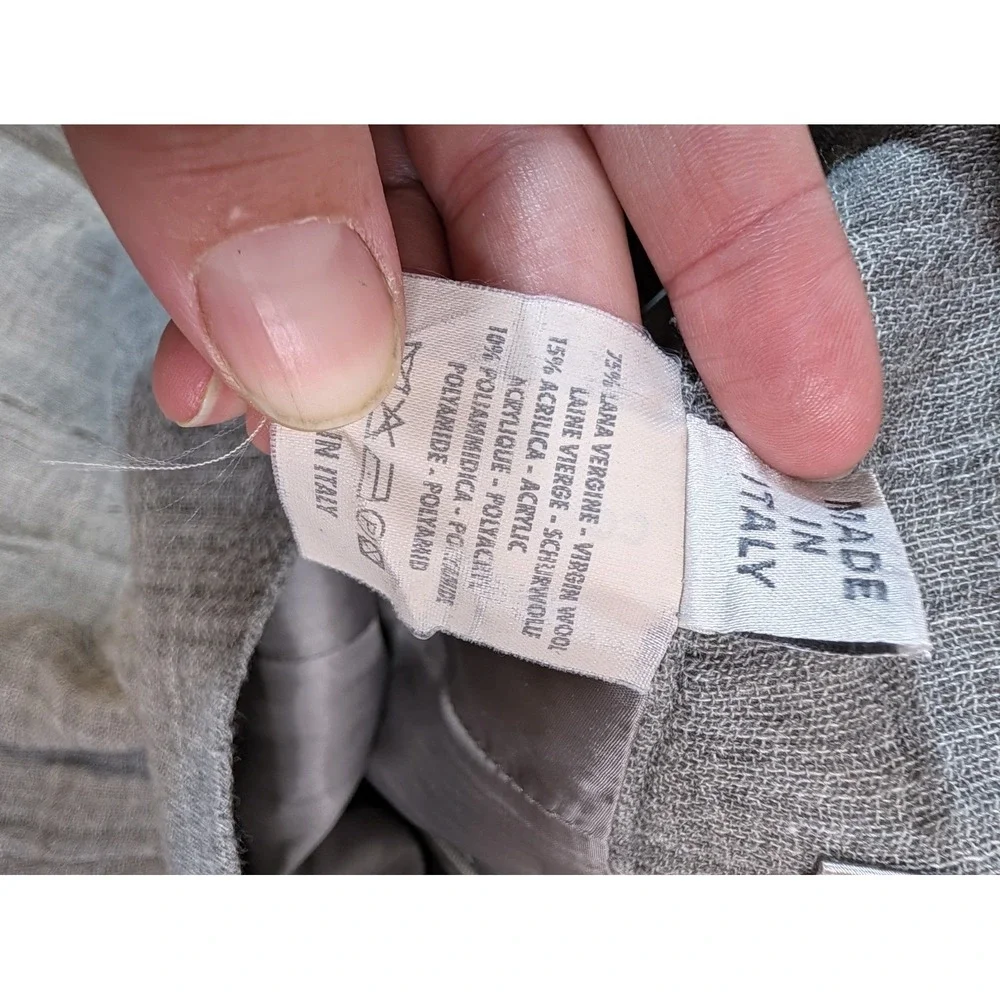 Gunex by Brunello Cucinelli Wool Knee Length Skirt Us 6 Grey